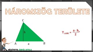 HÁROMSZÖG TERÜLETE GYAKORLÓ FELADATOK [upl. by Nhojleahcim]