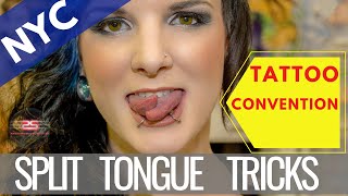 CRAZY TATTOOING PIERCING AND TONGUE SPLITTING VIDEOS [upl. by Goodill]