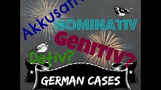 GRAMMAR German Cases NOMINATIV AKKUSATIV DATIV GENITIV [upl. by Orozco]