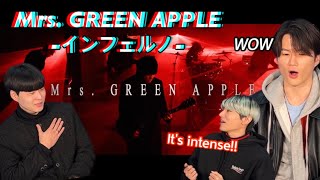 Mrs GREEN APPLEインフェルノ日本のバンドが好きになるしかない韓国人リアクション [upl. by Nuy]