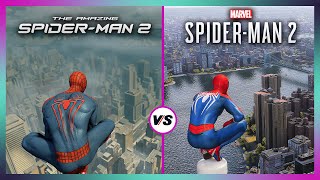 The Amazing SpiderMan 2 vs Marvels SpiderMan 2  Gameplay Physics and Details Comparison [upl. by Janetta26]