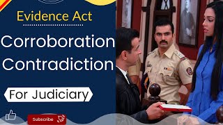 Corroboration in Hindi  Contradiction in Hindi  Corroboration and Contradiction in Evidence Act [upl. by Raddy]