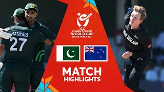 Pakistan v New Zealand  Match Highlights  U19 CWC 2024 [upl. by Nahsez]