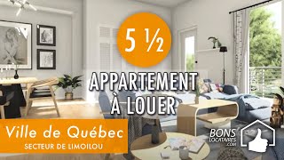 Apartment Tour Visite virtuelle  Appartement à louer  Québec Limoilou 5½ BonsLocatairescom [upl. by Naujid]