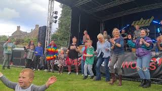 Clanadonia with the crowd performing Ya Bassa forresfestival Moray Scotland [upl. by Aicilegna383]