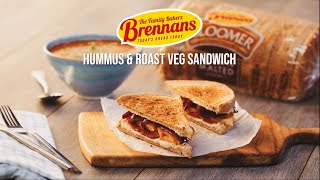 Brennans Bloomer Bread  Hummus and Roased Veg [upl. by Grannie]