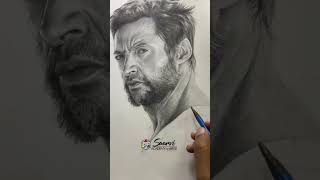 Hyper realistic drawing of wolverine shorts viral youtubeshorts [upl. by Murage699]