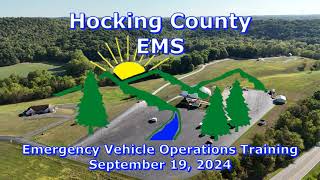 Hocking County EMS Emergency Vehicle Operations Training on September 19 2024 Drone view in 4K [upl. by Sidon927]