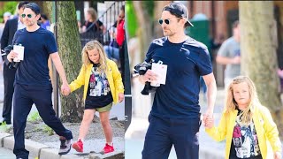 Bradley Cooper the doting dad holds hands with daughter Lea De Seine seven [upl. by Brubaker143]