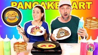 PANCAKE ART CHALLENGE PAPA vs MAMA ♥DeZoeteZusjes♥ [upl. by Rhys]