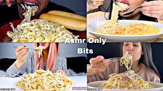 ASMR CREAMY SpaghettiCompilationno talkingBites onlyasmr Mukbangasmr food [upl. by Yhtur110]