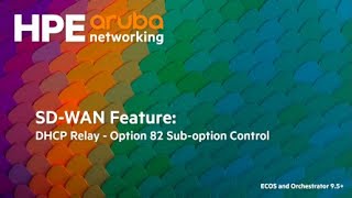 SDWAN Feature DHCP Relay Option 82 Sub option Control [upl. by Pride]