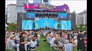 Cruise Passengers Enjoy Wine amp Dine Festival in Hong Kong [upl. by Ahsemo224]