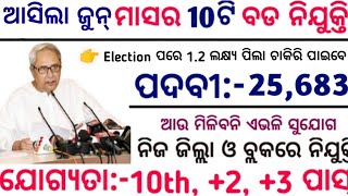 June Month Govt Jobs in OdishaOdisha June Month Govt JobsOdisha JobsJobs in OdishaOdisha Job [upl. by Enitnemelc132]