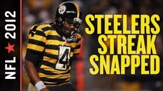 Steelers vs Ravens 2012 Defense Allows no Touchdowns but Pittsburgh Falls to 64 with 1310 Loss [upl. by Stenger393]