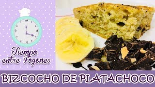 Bizcocho de plátano y chocolate ¡Riquísimo y muy fácil de preparar [upl. by Dnomder]