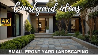 Courtyard garden ideas for a welcoming entryway  Small Front Yard Landscaping [upl. by Nashom916]