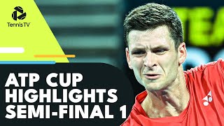 Hurkacz vs Bautista Agut THRILLER Carreno Busta vs Zielinski  ATP Cup 2022 SemiFinal 1 Highlights [upl. by Judson]