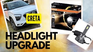 Creta Headlights upgrade By Osram 50w Led Bulbs [upl. by Eca12]