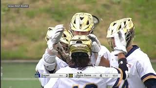 Drexel vs Notre Dame Highlight First Round  Men Lacrosse May 152021 [upl. by Neenad12]