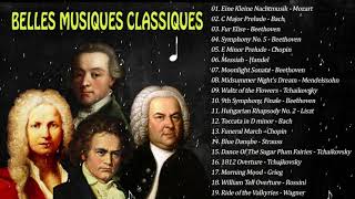 20 Plus BELLES MUSIQUES CLASSIQUES 2h de Mozart Bach Beethoven Chopin Schubert [upl. by Krik]