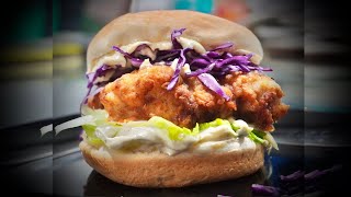 Buttermilk Crispy Chicken Burger Recipe [upl. by Akienom939]