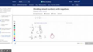 Dividing mixed numbers with negatives practice  Khan Academy [upl. by Silma]