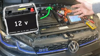 Volkswagen GTE 12v Battery Change  Audi tfsi hybrid 14 [upl. by Wiseman]