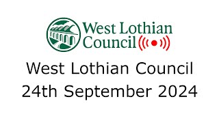 West Lothian Council  24th September 2024 [upl. by Aihtak582]