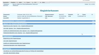 1 Übersichtsmenü Registrierkassenadministration auf FinanzOnline [upl. by Ruthy]