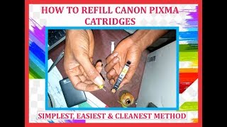 How to Refill Canon Black Ink Cartridge [upl. by Normak]