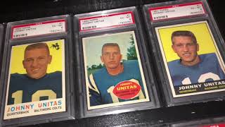 Profile of Colts HOF QB Johnny Unitas  Vintage PSA Graded 1957 to 1974 Topps amp Philadelphia Cards [upl. by Thirza]