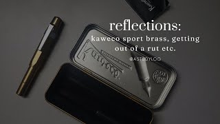 Refections and Journaling  getting out of a rut 21 days kaweco sport brass [upl. by Noll979]