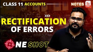 RECTIFICATION OF ERRORS class 11 ONE SHOT  ACCOUNTS by gaurav jain [upl. by Algy]