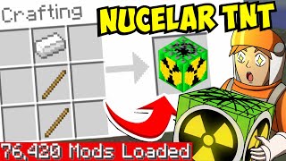 20 Largest Minecraft Modpack but EVERY crafting recipe is RANDOM [upl. by Naenej]