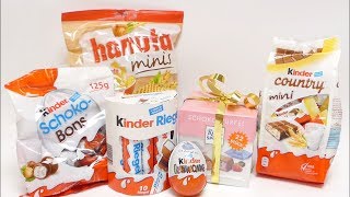 KINDER SURPRISE CHOCOLATE Mix  Hanuta Surprise Egg and Schoko Bons [upl. by Sirrap]