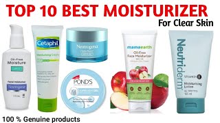 Top 10 Best Moisturizer For Clear Glowing Skin  Best Moisturizer With Price [upl. by Akiaki]