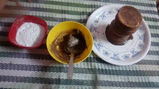 How to make Marie gold bescuit cakeeasy sweet dessertno back cake [upl. by Odiug]