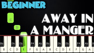 Away In A Manger  BEGINNER PIANO TUTORIAL  SHEET MUSIC by Betacustic [upl. by Adyan]