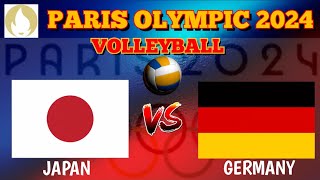 JAPAN vs GERMANY  PARIS 2024 OLYMPICS  Mens Volleyball LIVE Svore [upl. by Eelra]