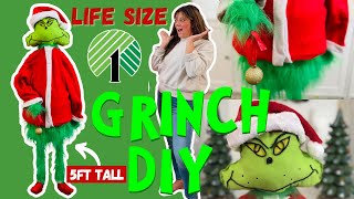 💚 Grinchmas Dollar Tree DIY How to create a LIFE SIZE Grinch for the holidays💚 [upl. by Ihsar]