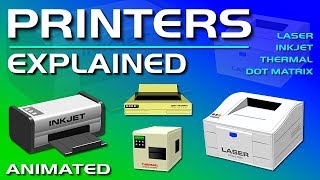 Printers Explained  Laser Inkjet Thermal amp Dot Matrix [upl. by Ajssatsan]