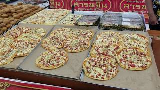 Mukdahan Thailand Big C Grocery Store Food Safety UnRefrigerated Pizza Chicken and Duck [upl. by Conlee]