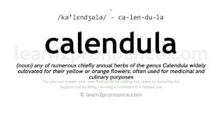 Pronunciation of Calendula  Definition of Calendula [upl. by Noiroc61]