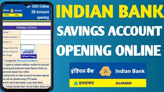 Indian Bank Savings Account Opening Online in Tamil  How to apply online Indian Bank saving account [upl. by Kihtrak]