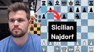 Magnus Carlsen Faces the Sicilian Najdorf in Chess Duel [upl. by Georgena]