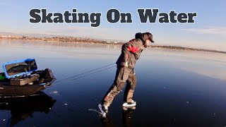 Ice Skate Fishing  Ice Fishing Unbelievable Ice [upl. by Krissy]