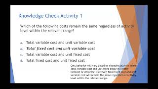 Managerial Accounting Cengage Chapter 6 [upl. by Scarface290]