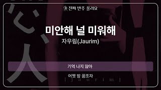 미안해 널 미워해  자우림Jaurim 원곡 MR멜로디 제거 ver [upl. by Earized]