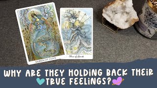 Why are they holding back their true feelings 🧠😌❤ tarot pickacard etherealempress [upl. by Araf879]